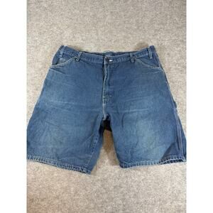 Vintage Dickies Denim Jorts Shorts Mens 40 Baggy Carpenter Work Utility Outdoor
